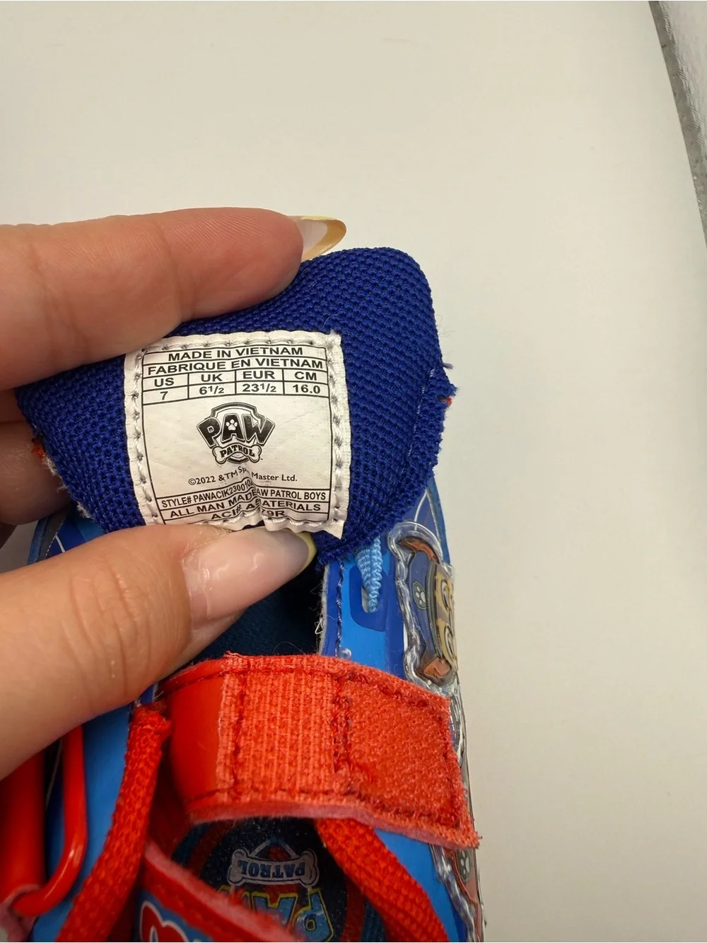 Paw Patrol Blue and Red Kids Light-Up Sneakers